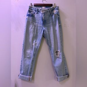 Cross waist jeans